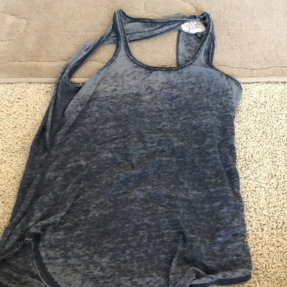 Grey Tank with open back